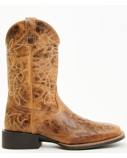 Ace™ Western Boots - Broad Square Toe Brown