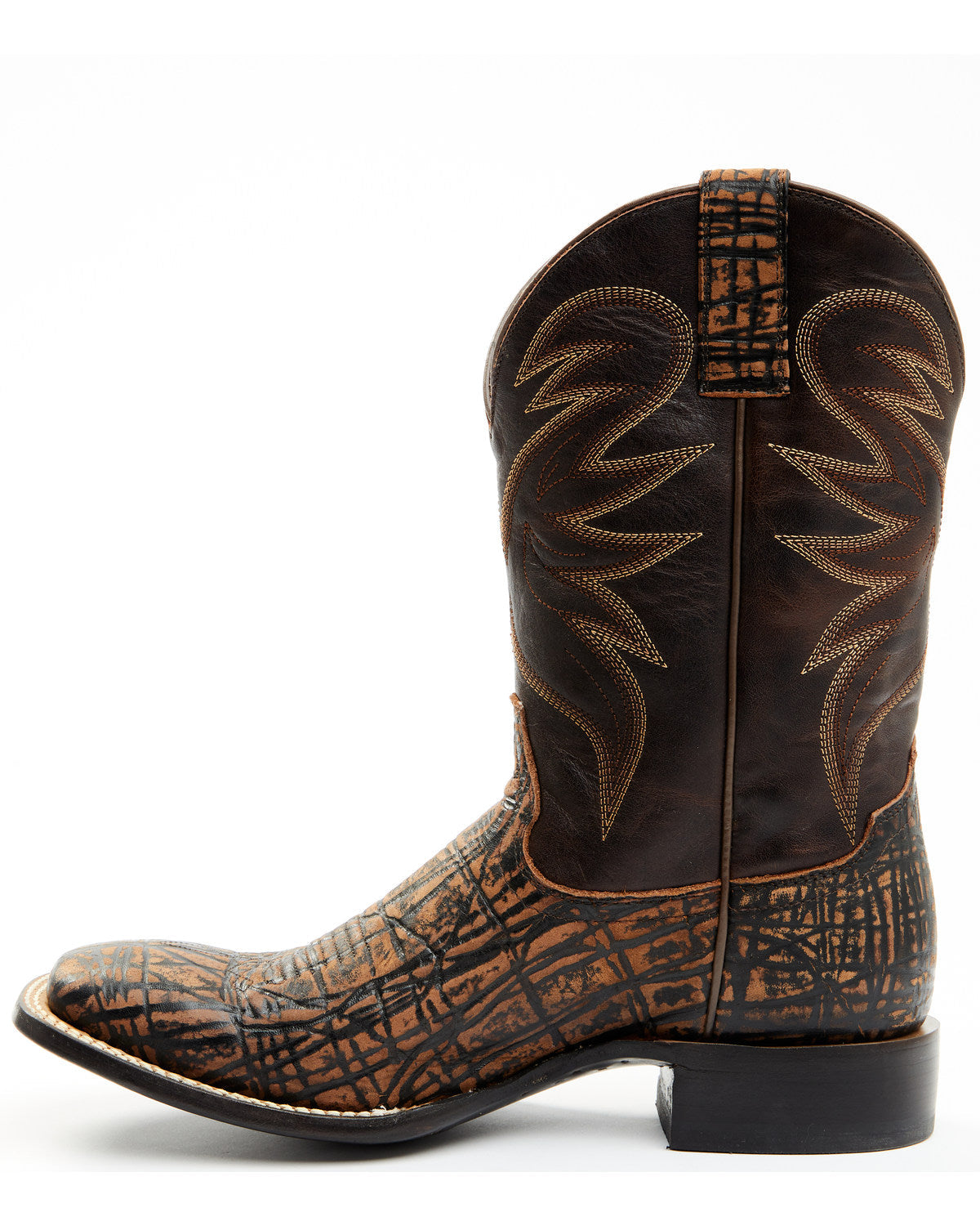Men's McBride Western Boots - Broad Square Toe Cognac