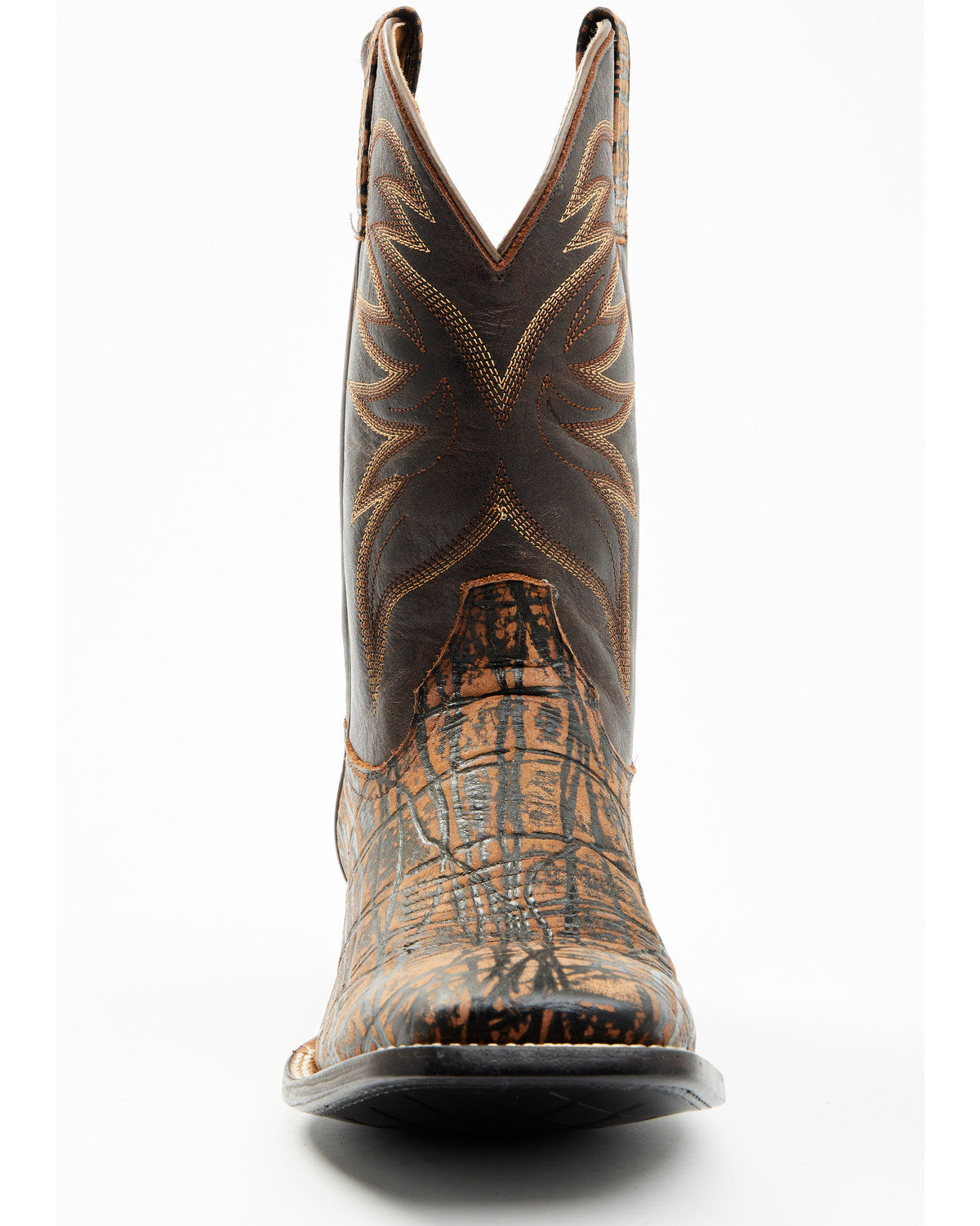 Men's McBride Western Boots - Broad Square Toe Cognac