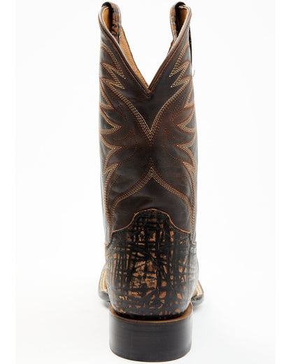Men's McBride Western Boots - Broad Square Toe Cognac