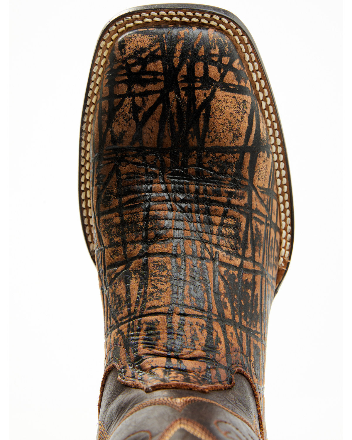 Men's McBride Western Boots - Broad Square Toe Cognac