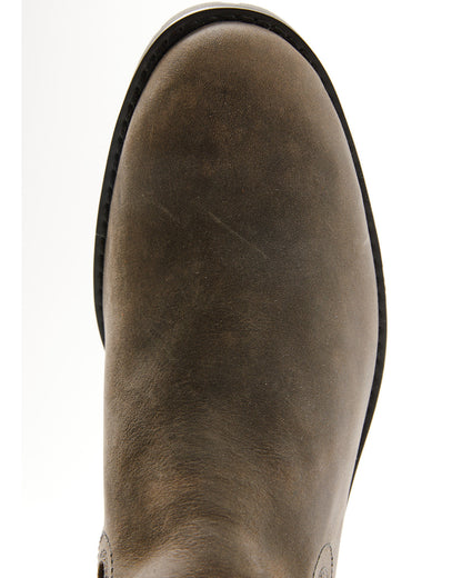 Men's Dakota Ankle Boots - Round Toe Dark Grey