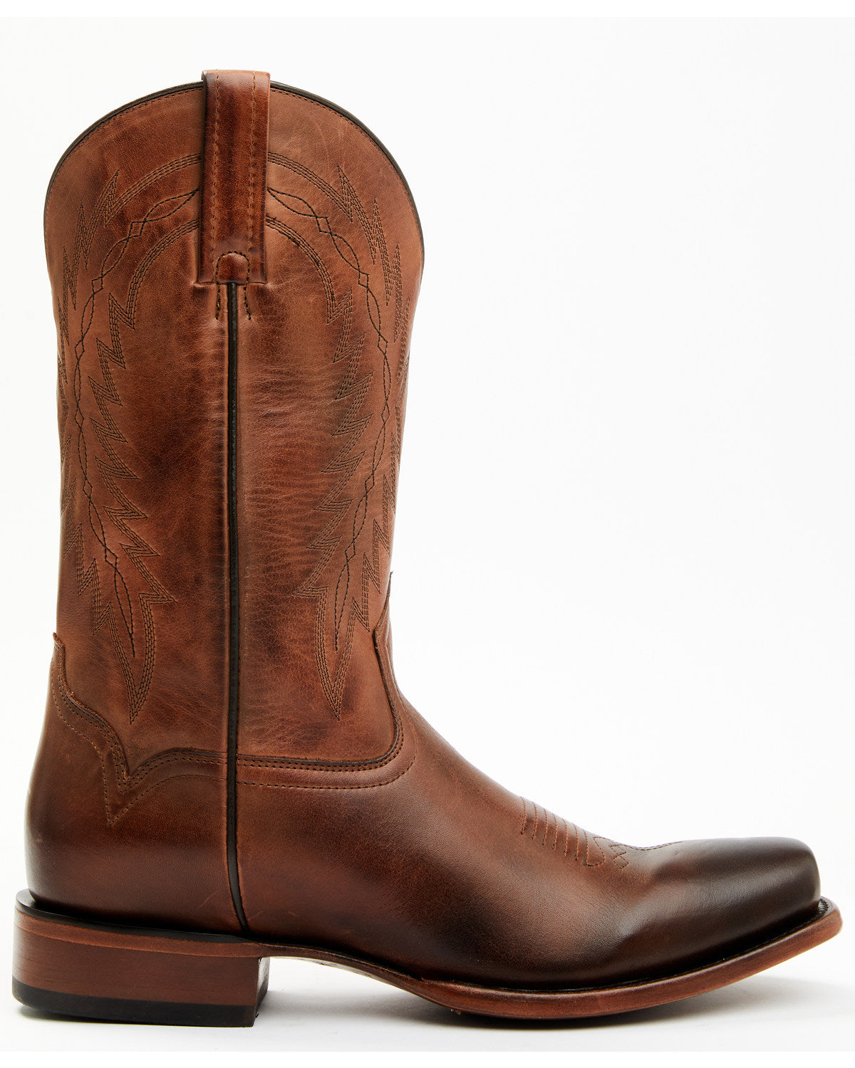 Men's Handcrafted Western Boots - Square Toe Brown
