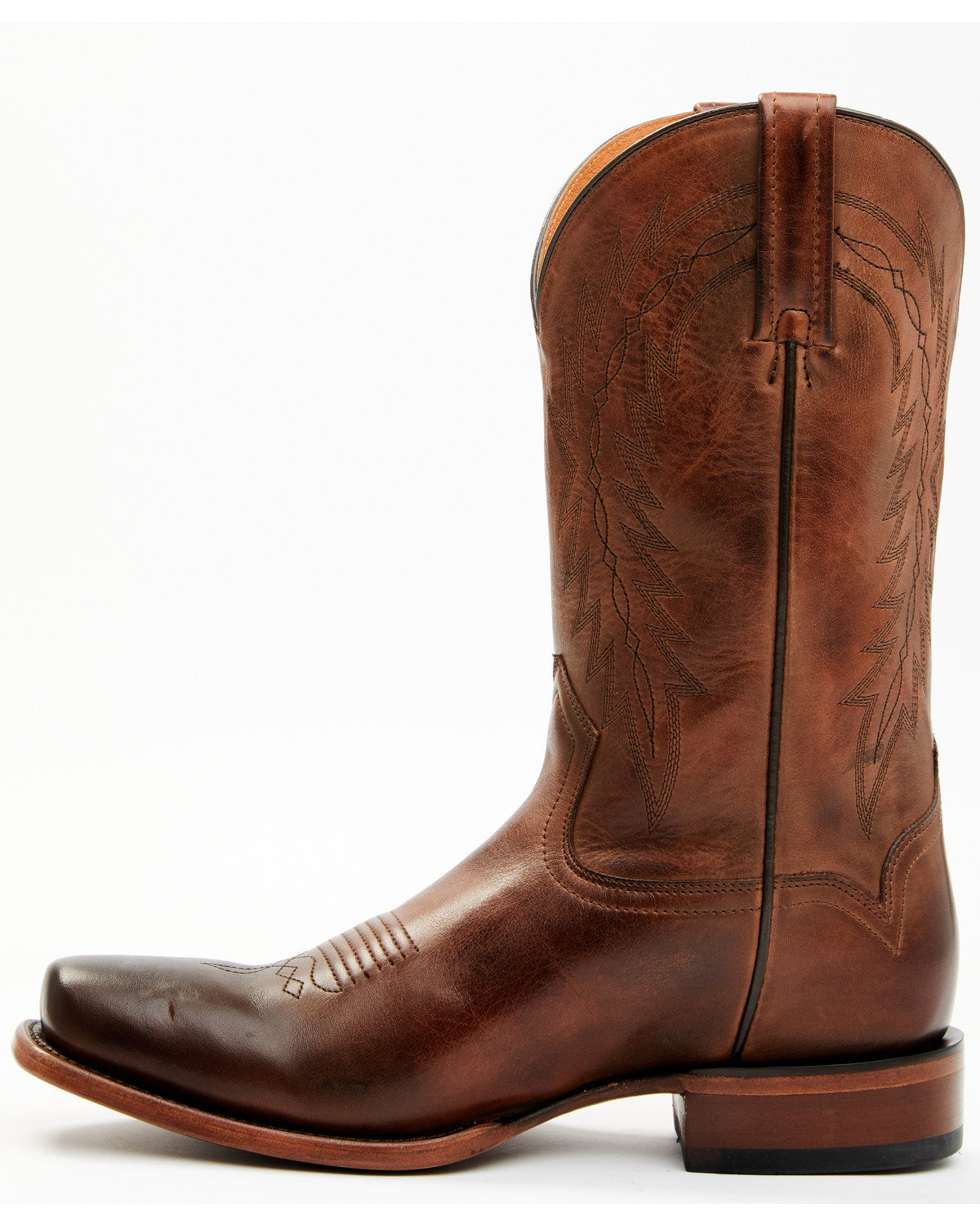 Men's Handcrafted Western Boots - Square Toe Brown