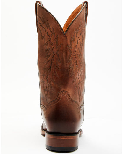 Men's Handcrafted Western Boots - Square Toe Brown