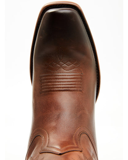 Men's Handcrafted Western Boots - Square Toe Brown