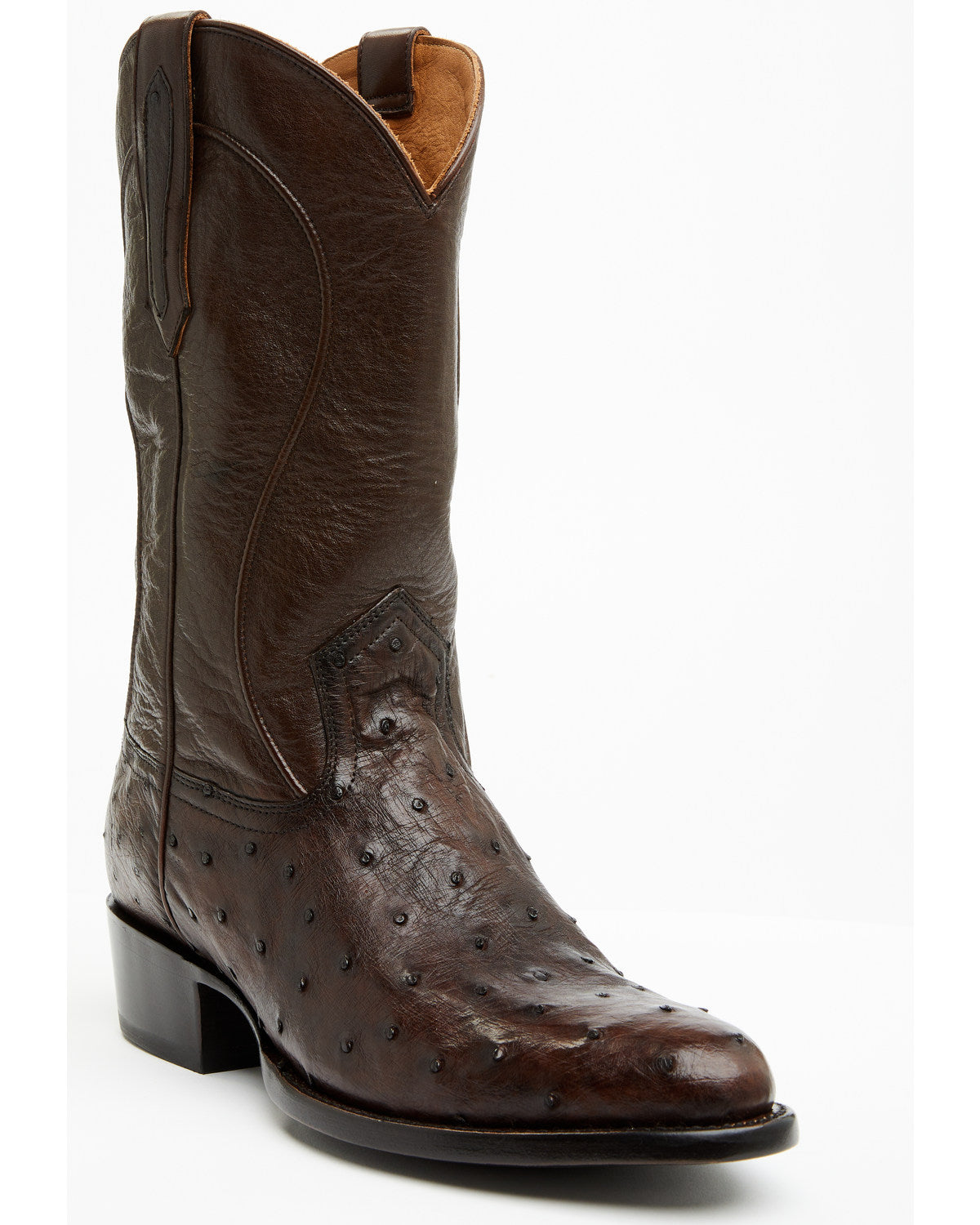 Black 1978® Men's Chapman Exotic Full-Quill Ostrich Western Brown