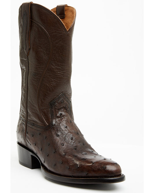 Black 1978® Men's Chapman Exotic Full-Quill Ostrich Western Brown