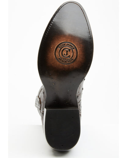 Black 1978® Men's Chapman Exotic Full-Quill Ostrich Western Brown
