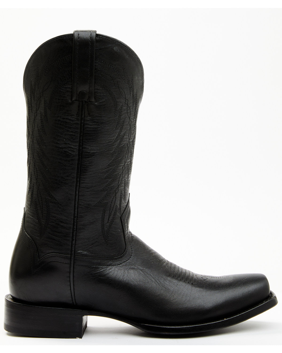 Men's 12" Western Boots - Square Toe Black