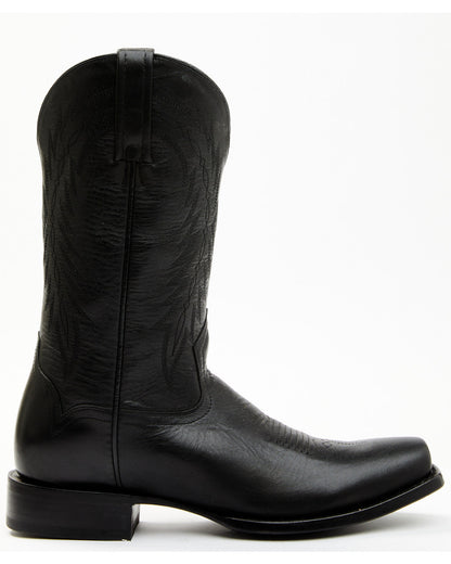 Men's 12" Western Boots - Square Toe Black