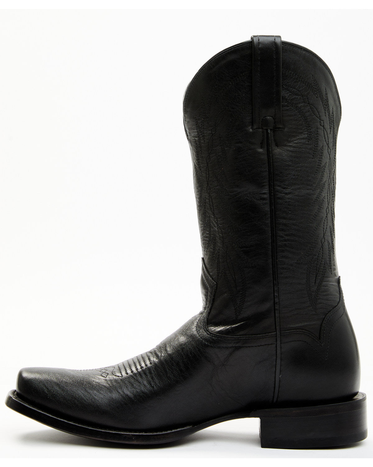 Men's 12" Western Boots - Square Toe Black