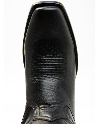 Men's 12" Western Boots - Square Toe Black