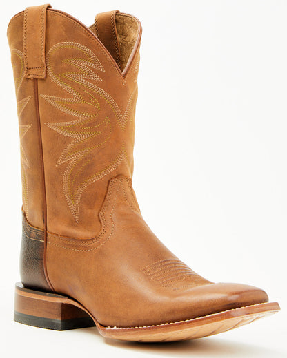 Men's McBride Roughout Western Boots - Broad Square Toe Tan