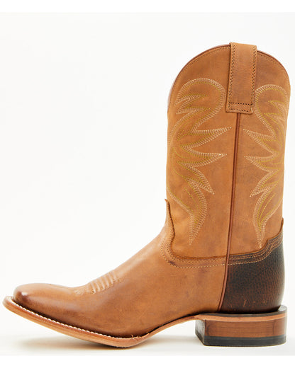 Men's McBride Roughout Western Boots - Broad Square Toe Tan