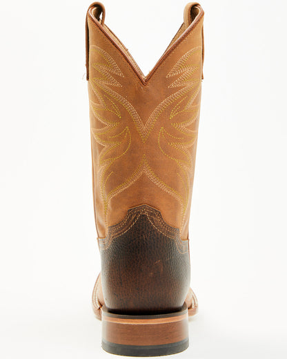 Men's McBride Roughout Western Boots - Broad Square Toe Tan