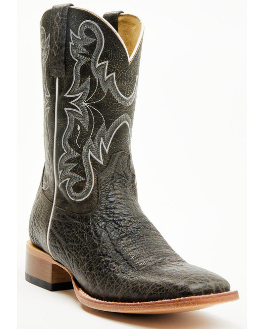 Men's Alton Western Boots - Broad Square Toe Grey