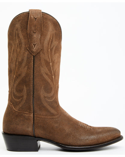 Men's Brady Roughout Western Boots - Round Toe Brown