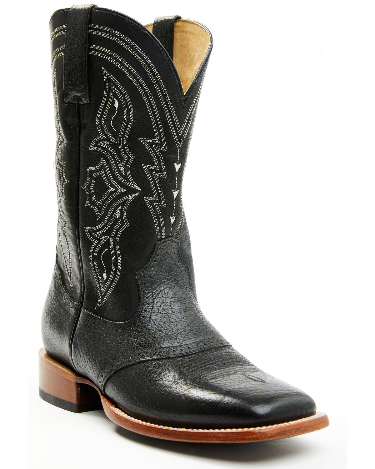 Men's Ashland Western Boots - Broad Square Toe Black
