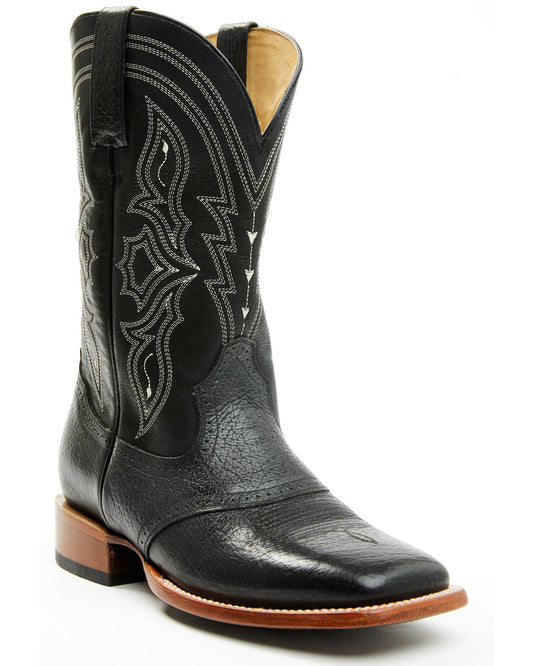 Men's Ashland Western Boots - Broad Square Toe Black