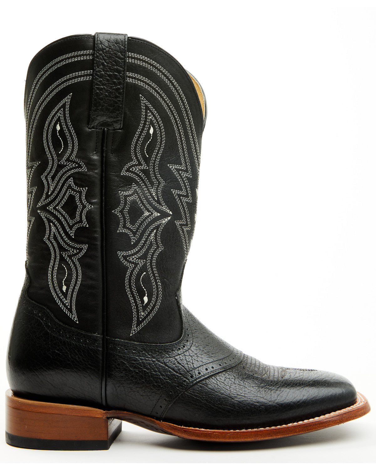 Men's Ashland Western Boots - Broad Square Toe Black