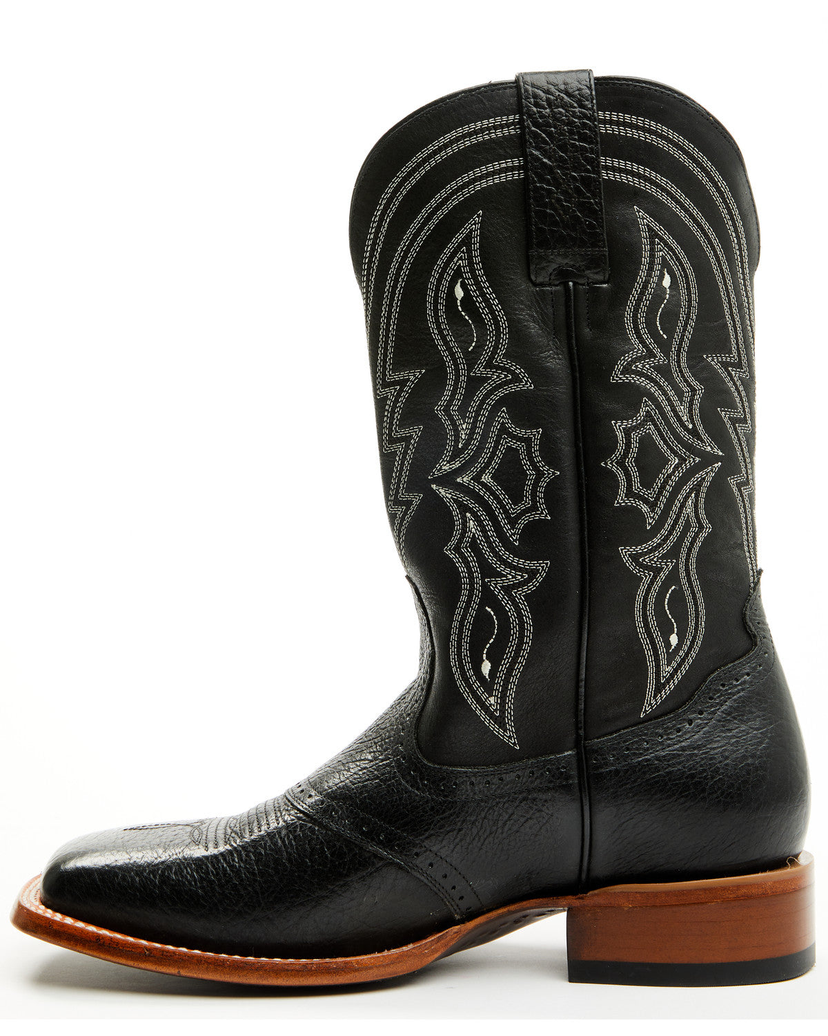 Men's Ashland Western Boots - Broad Square Toe Black