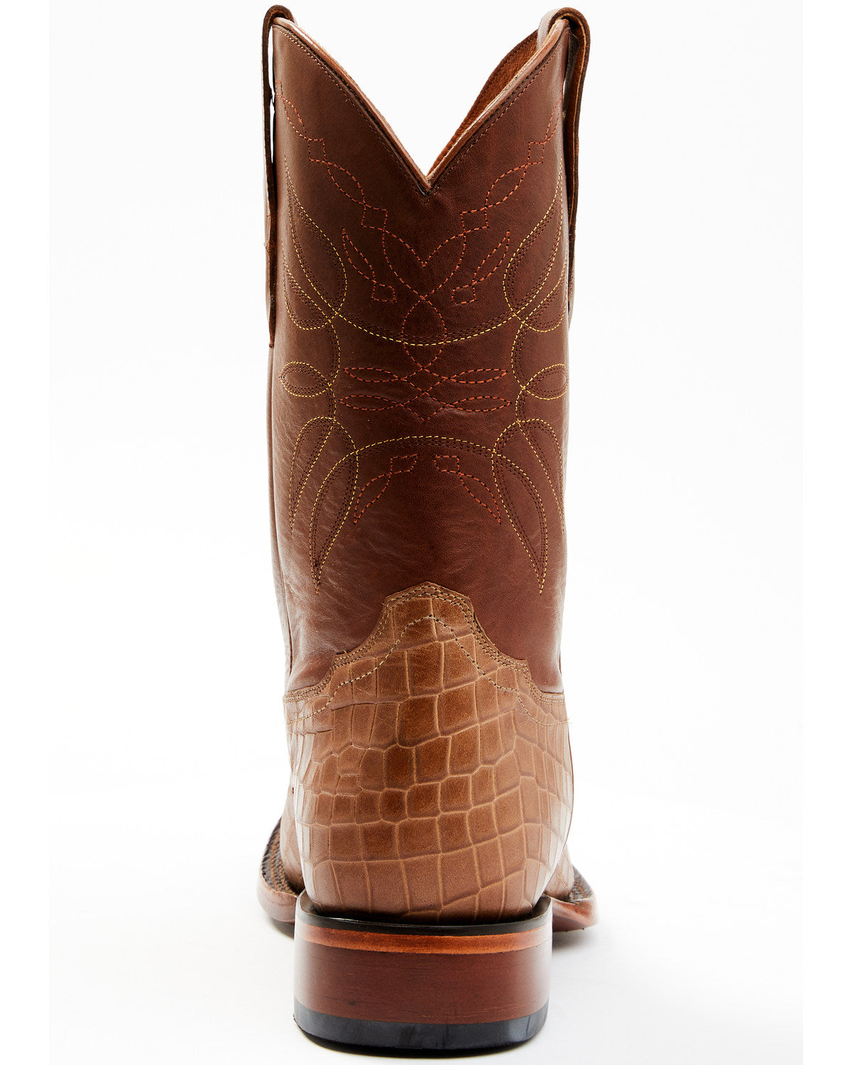 Men's Western Boots - Broad Square Toe Brown