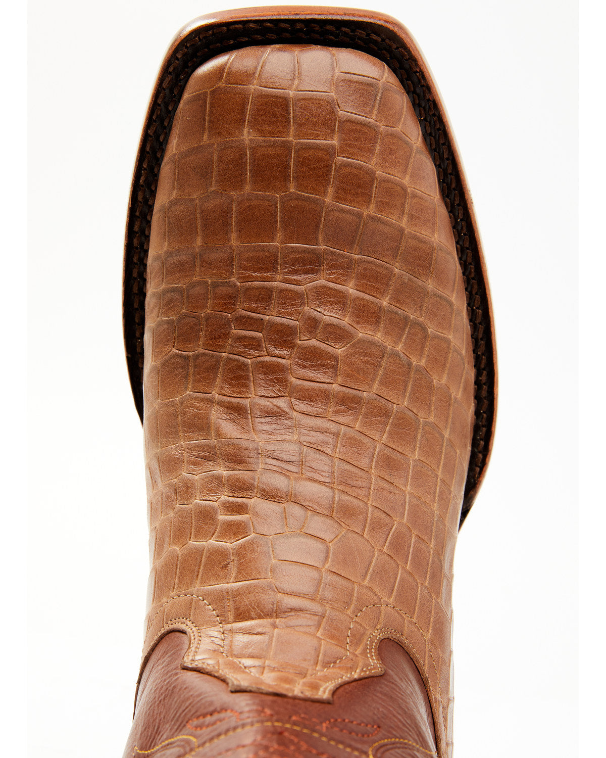Men's Western Boots - Broad Square Toe Brown