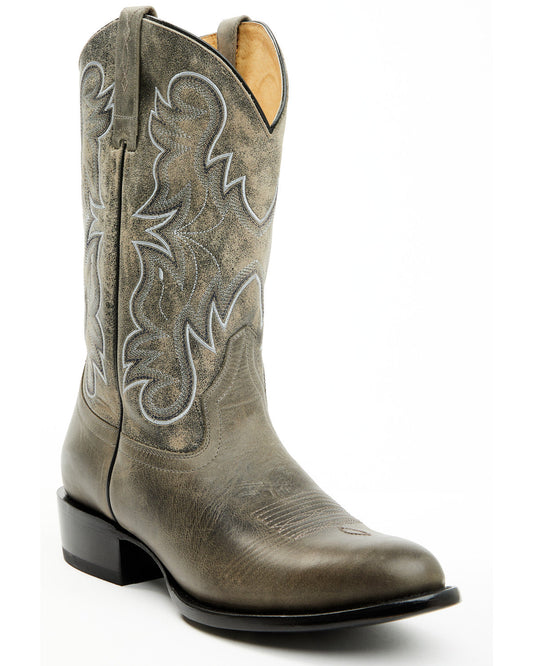 Men's Alton Western Boots - Round Toe Charcoal