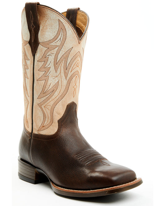 Men's Hoverfly Western Performance Boots - Broad Square Toe Cream