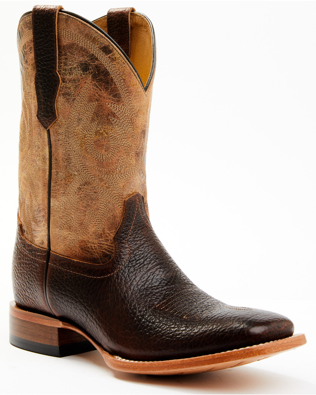 Men's Wade Western Boots - Broad Square Toe Brown