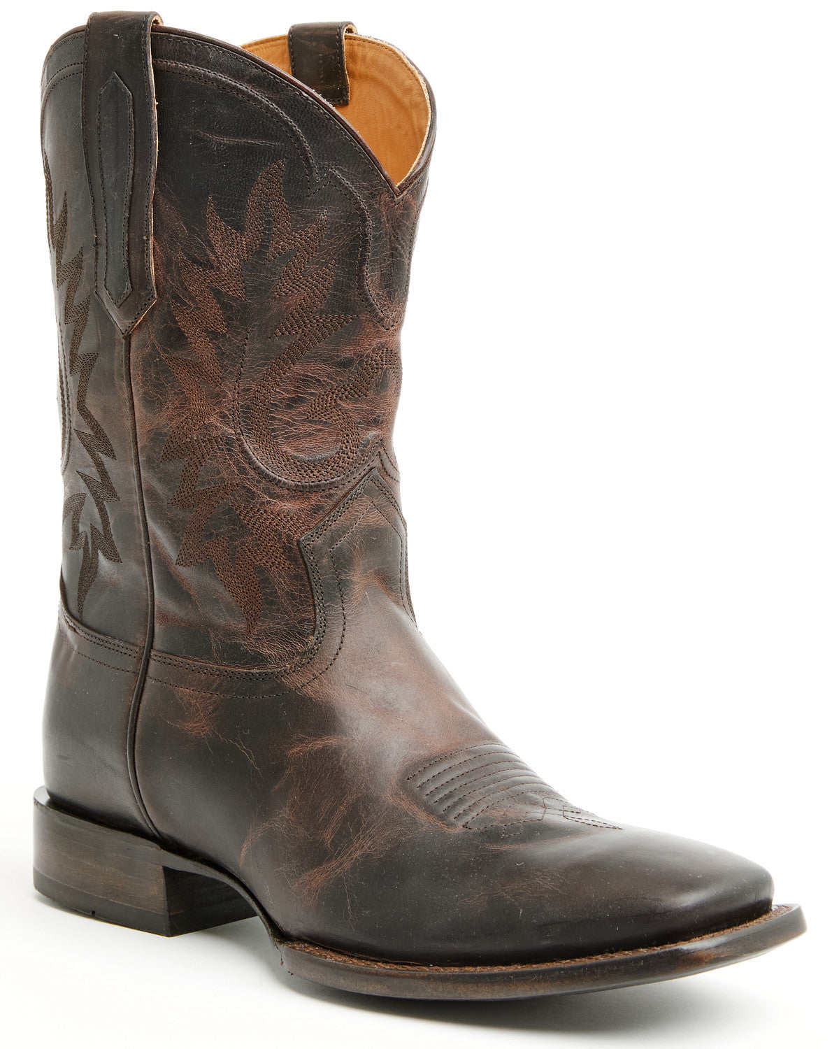 Black 1978® Men's The Hayward Western Boots - Broad Square Chocolate
