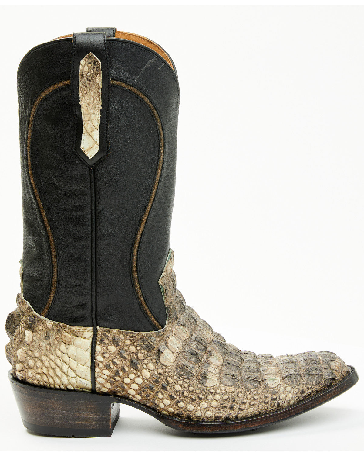 Black 1978® Men's Tillman Exotic Hornback Alligator Western Black
