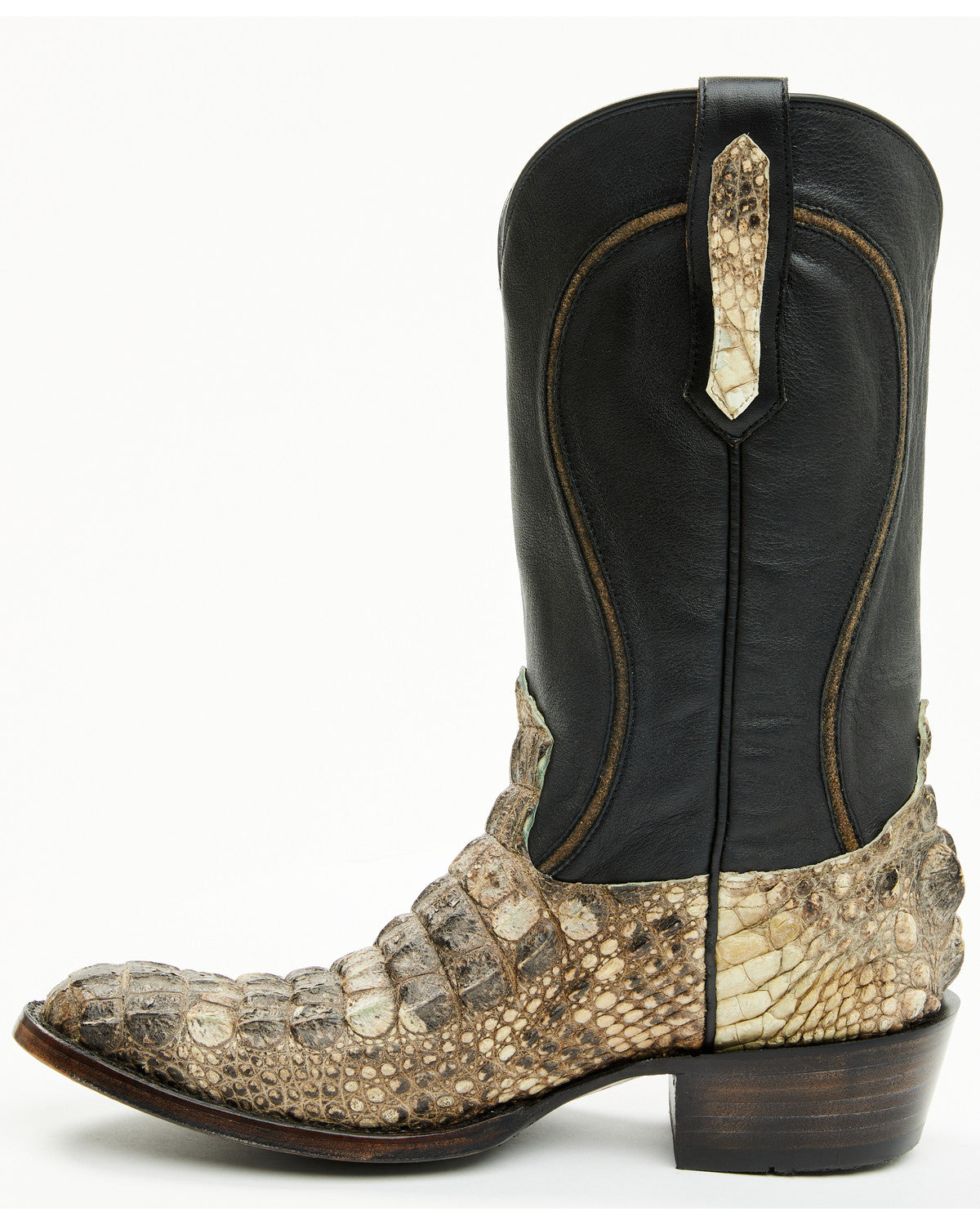 Black 1978® Men's Tillman Exotic Hornback Alligator Western Black