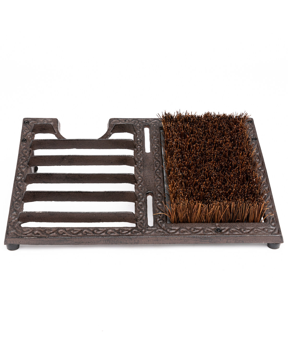 Boot Barn Ranch Cast Iron Boot Jack & Brush Brown