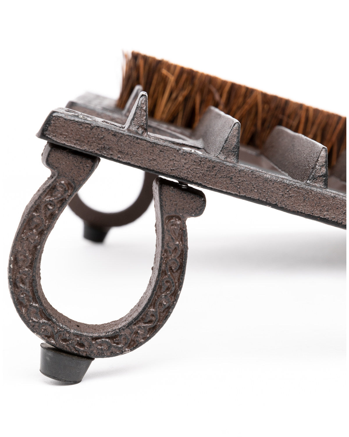 Boot Barn Ranch Cast Iron Boot Jack & Brush Brown