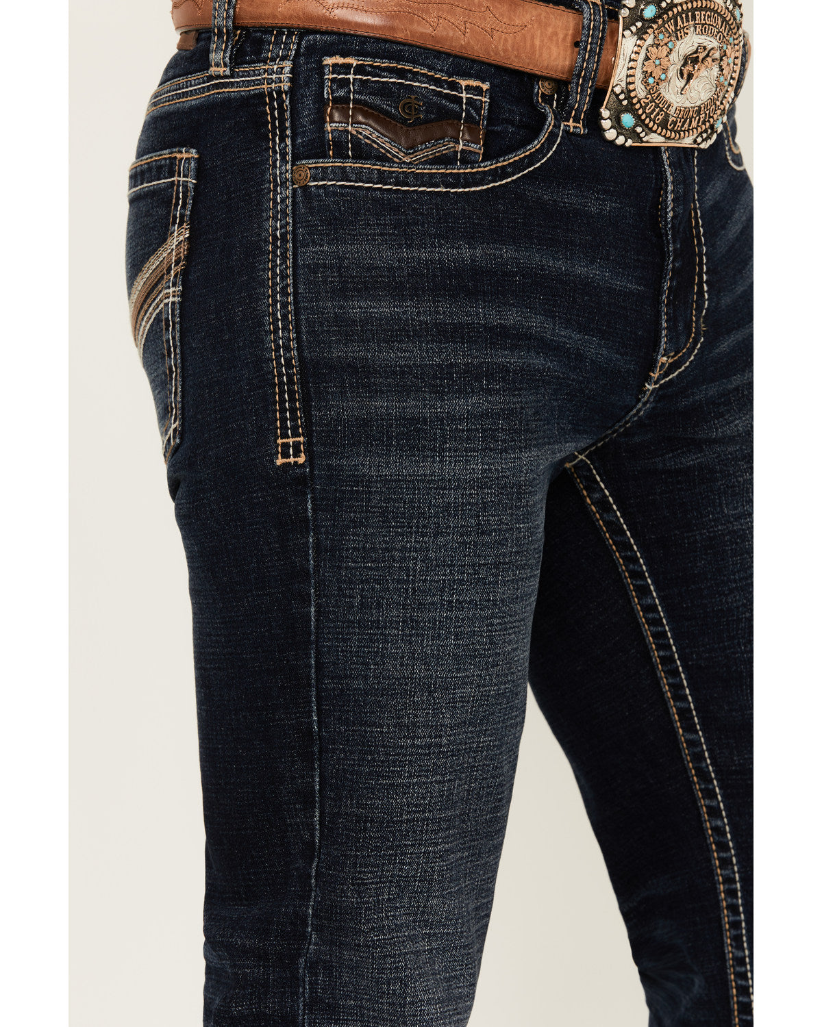 Men's Night Ranger Wash Wyatt Slim Bootcut Stretch Denim Je Dark Wash