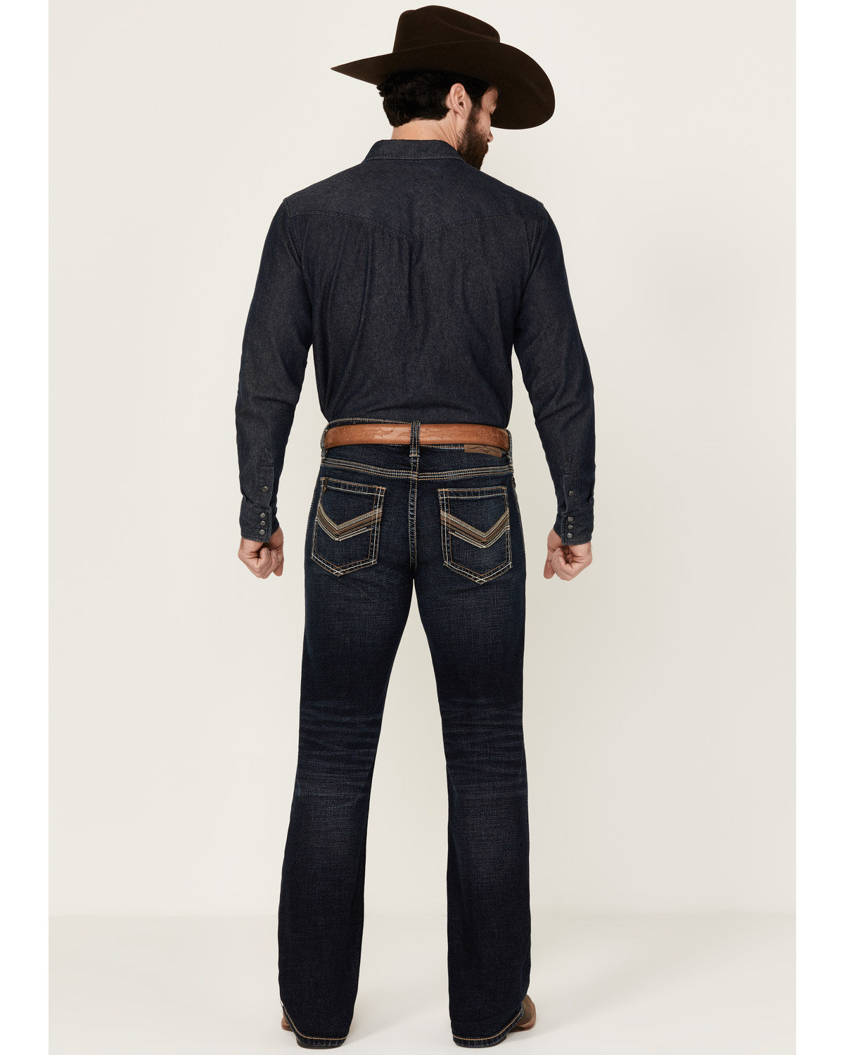 Men's Night Ranger Wash Wyatt Slim Bootcut Stretch Denim Je Dark Wash