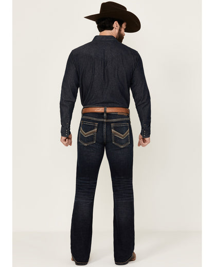 Men's Night Ranger Wash Wyatt Slim Bootcut Stretch Denim Je Dark Wash