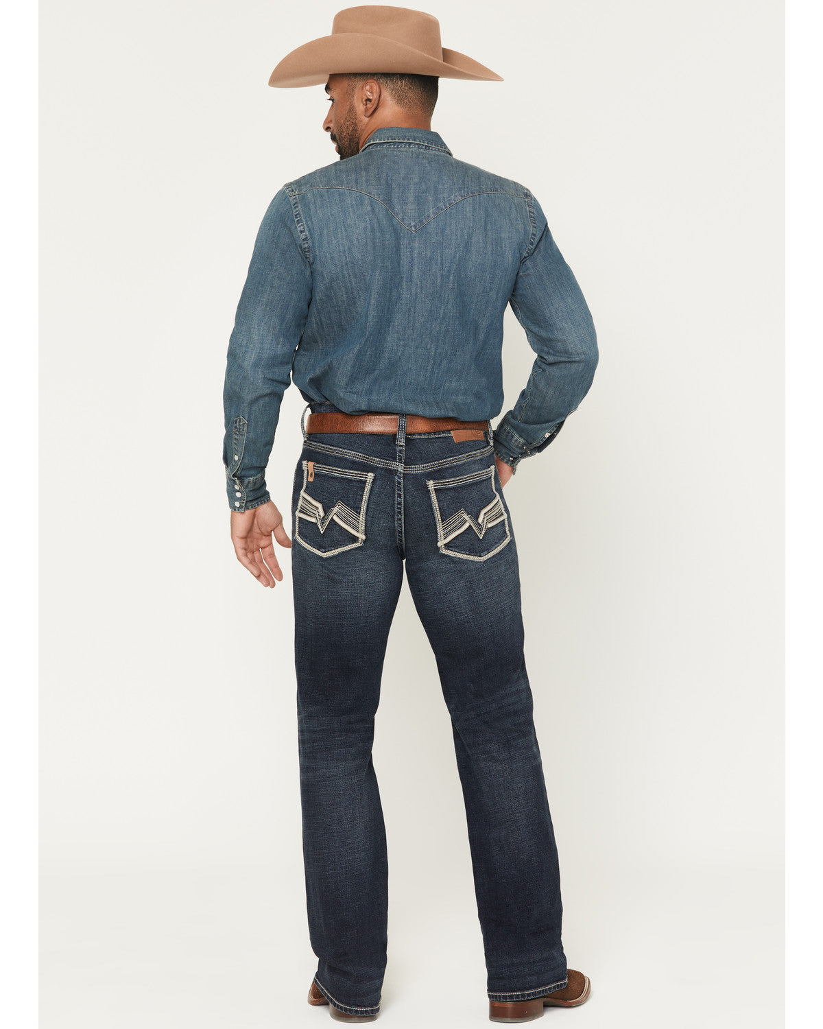Men's Segundo Wash Duke Relaxed Bootcut Stretch Denim Jeans Dark Wash