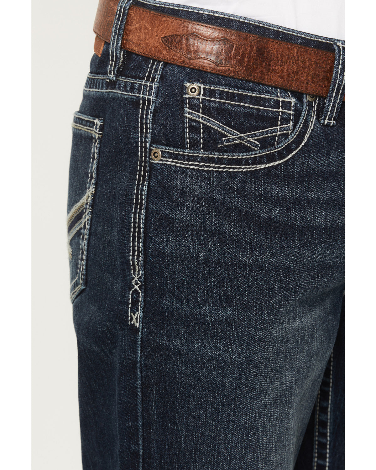 Men's Buster Wash Jackson Slim Straight Stretch Denim Jeans Dark Wash