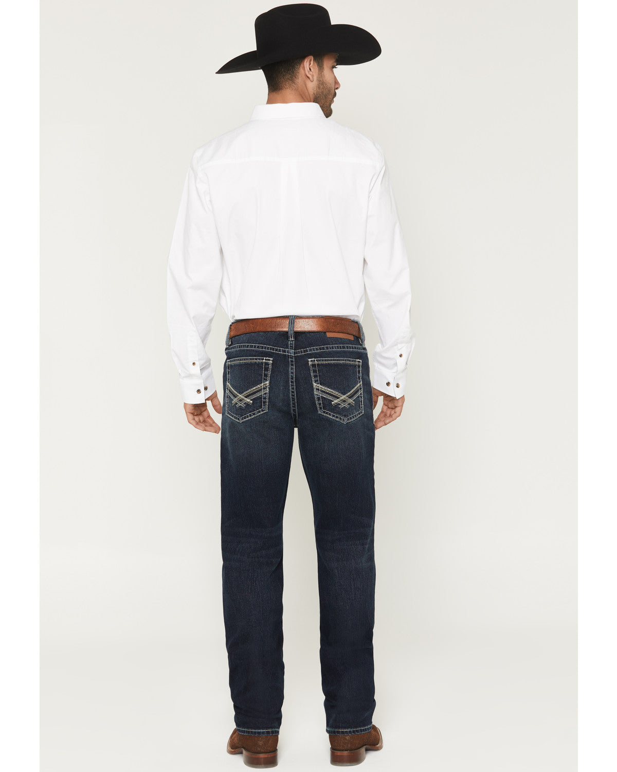 Men's Buster Wash Jackson Slim Straight Stretch Denim Jeans Dark Wash
