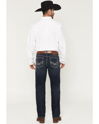 Men's Buster Wash Jackson Slim Straight Stretch Denim Jeans Dark Wash