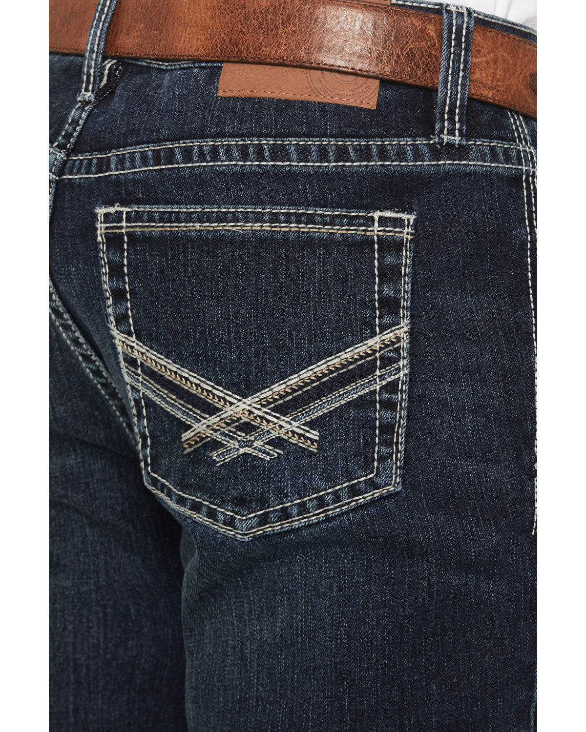 Men's Buster Wash Jackson Slim Straight Stretch Denim Jeans Dark Wash