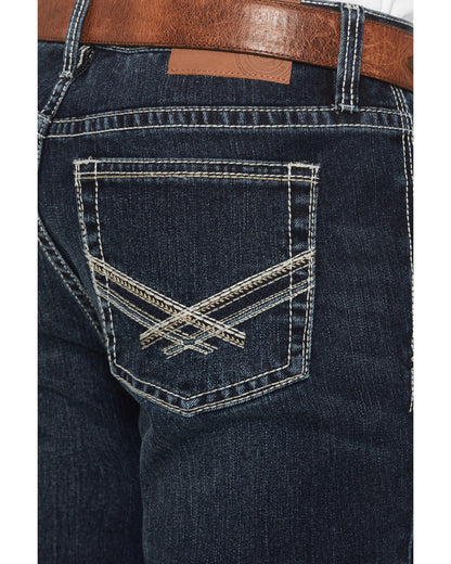 Men's Buster Wash Jackson Slim Straight Stretch Denim Jeans Dark Wash