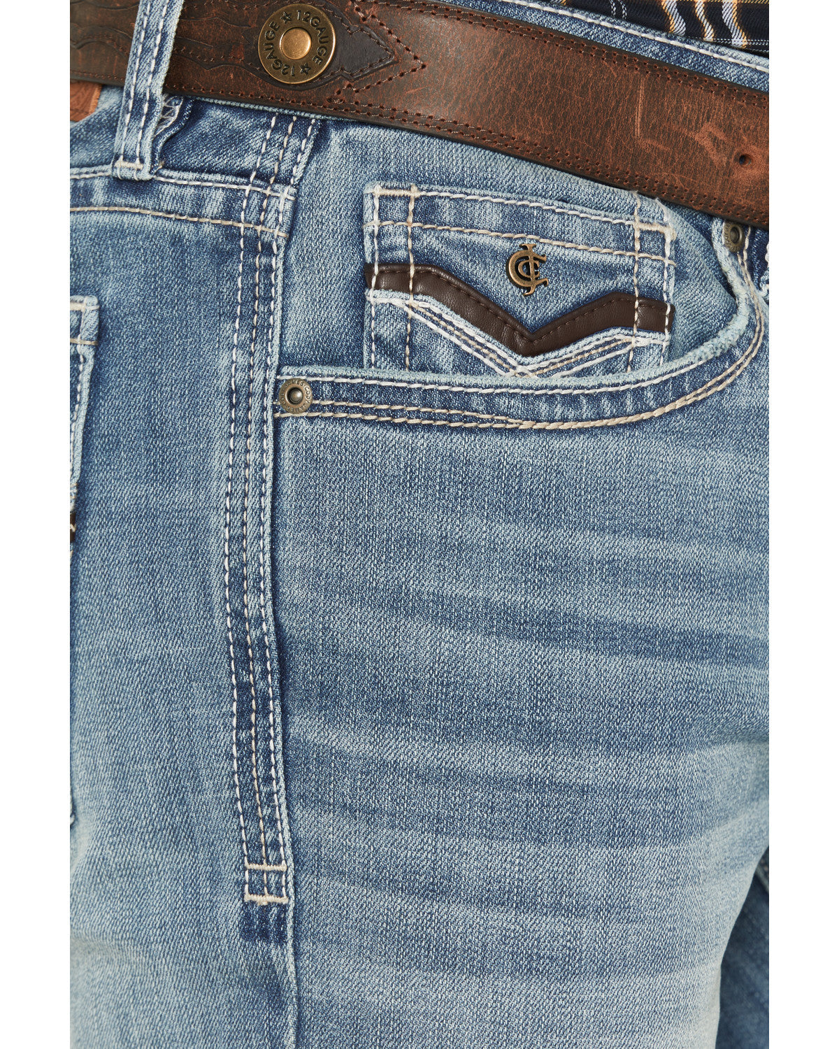 Men's Rowdy Wash Jackson Slim Straight Stretch Denim Jeans Medium Wash