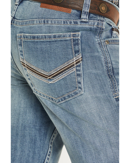 Men's Rowdy Wash Jackson Slim Straight Stretch Denim Jeans Medium Wash