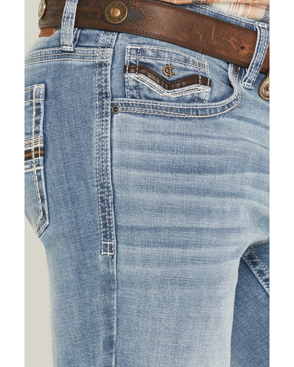 Men's Cooper Wash Duke Relaxed Bootcut Stretch Denim Jeans Medium Wash