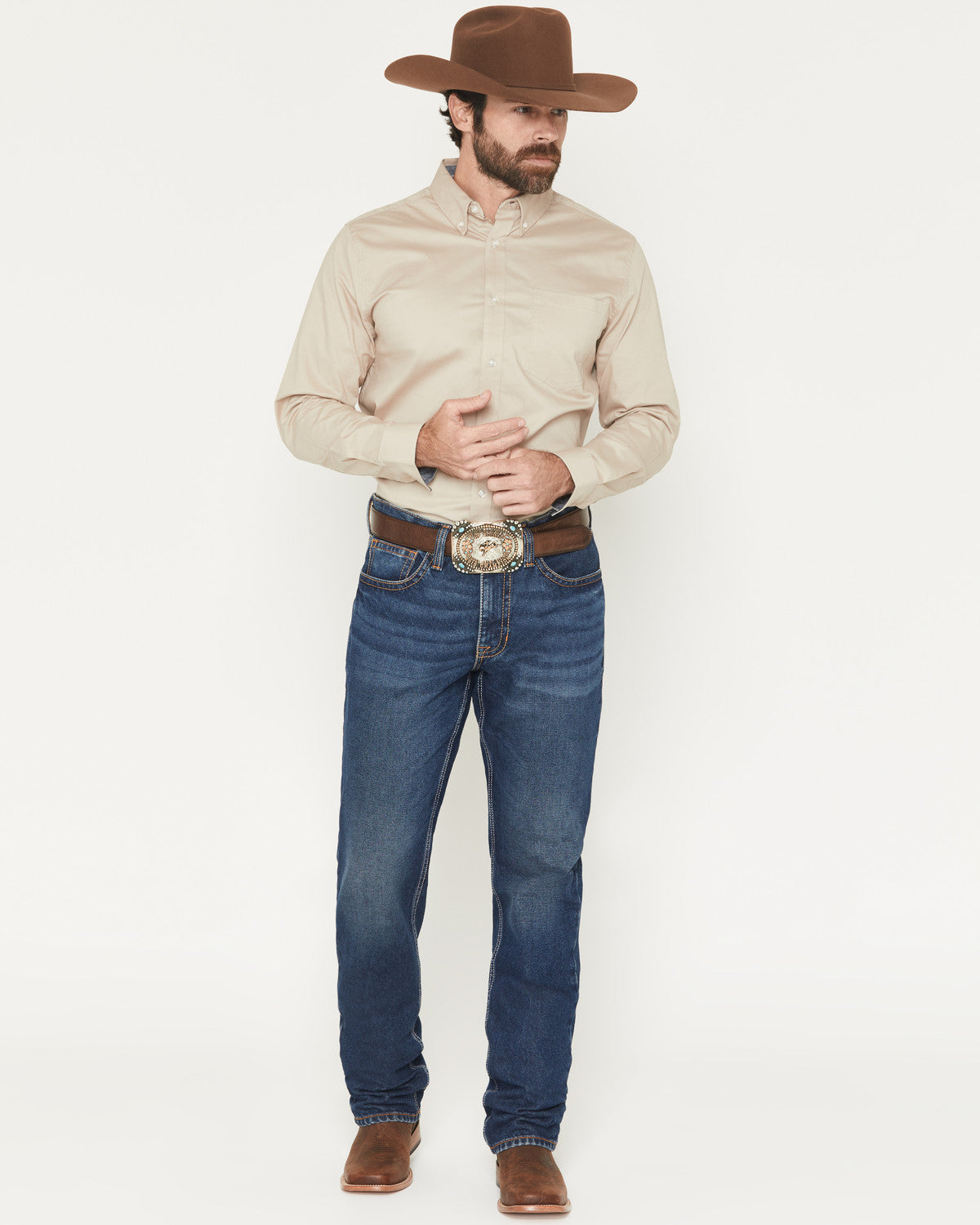 Men's Dakota Wash Jackson Slim Straight Rigid Denim Jeans Dark Wash