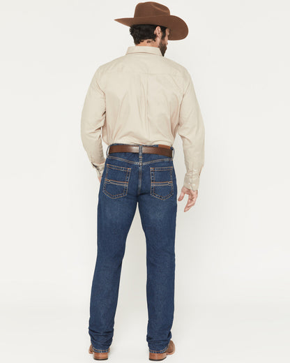 Men's Dakota Wash Jackson Slim Straight Rigid Denim Jeans Dark Wash